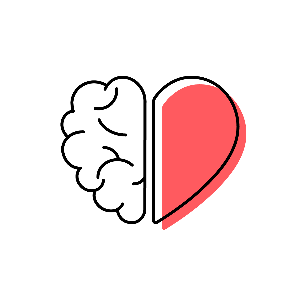 Illustratie van hoofd en hart als symbool voor de combinatie van ratio en empathie in ethisch gedragsontwerp